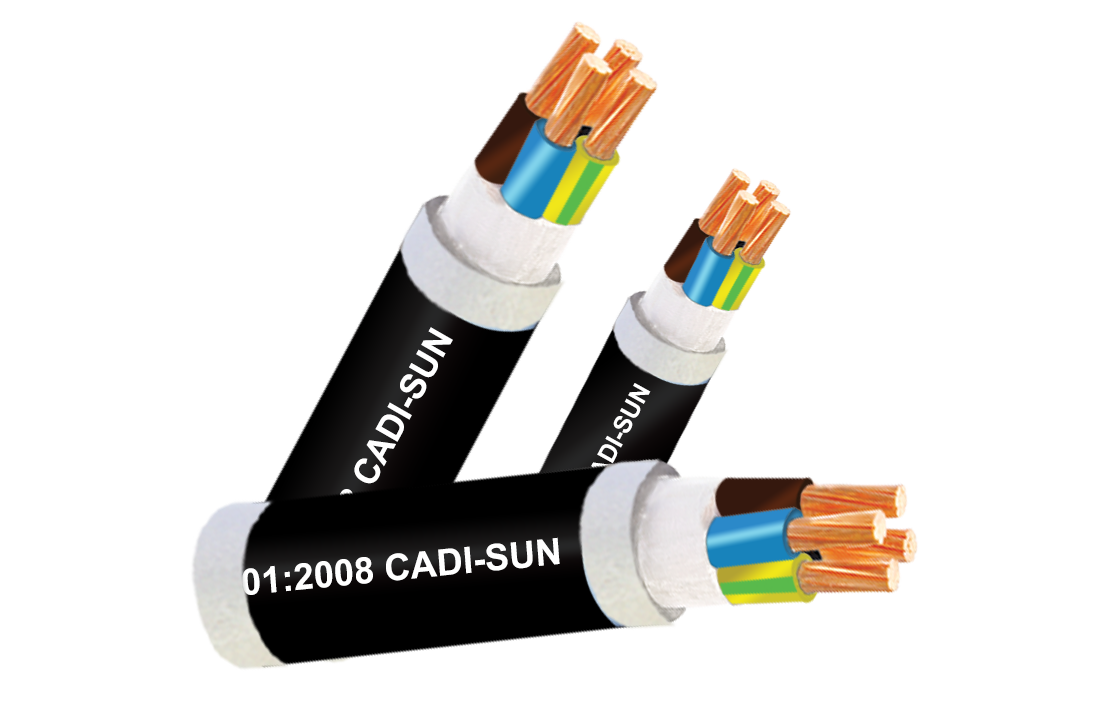 Cap dong 4 ruot, boc cach dien PVC, vo boc PVC CVV4x