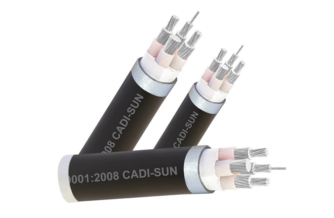 Cáp nhôm 4 ruột, cách điện XLPE, vỏ bọc PVC AXV 4x